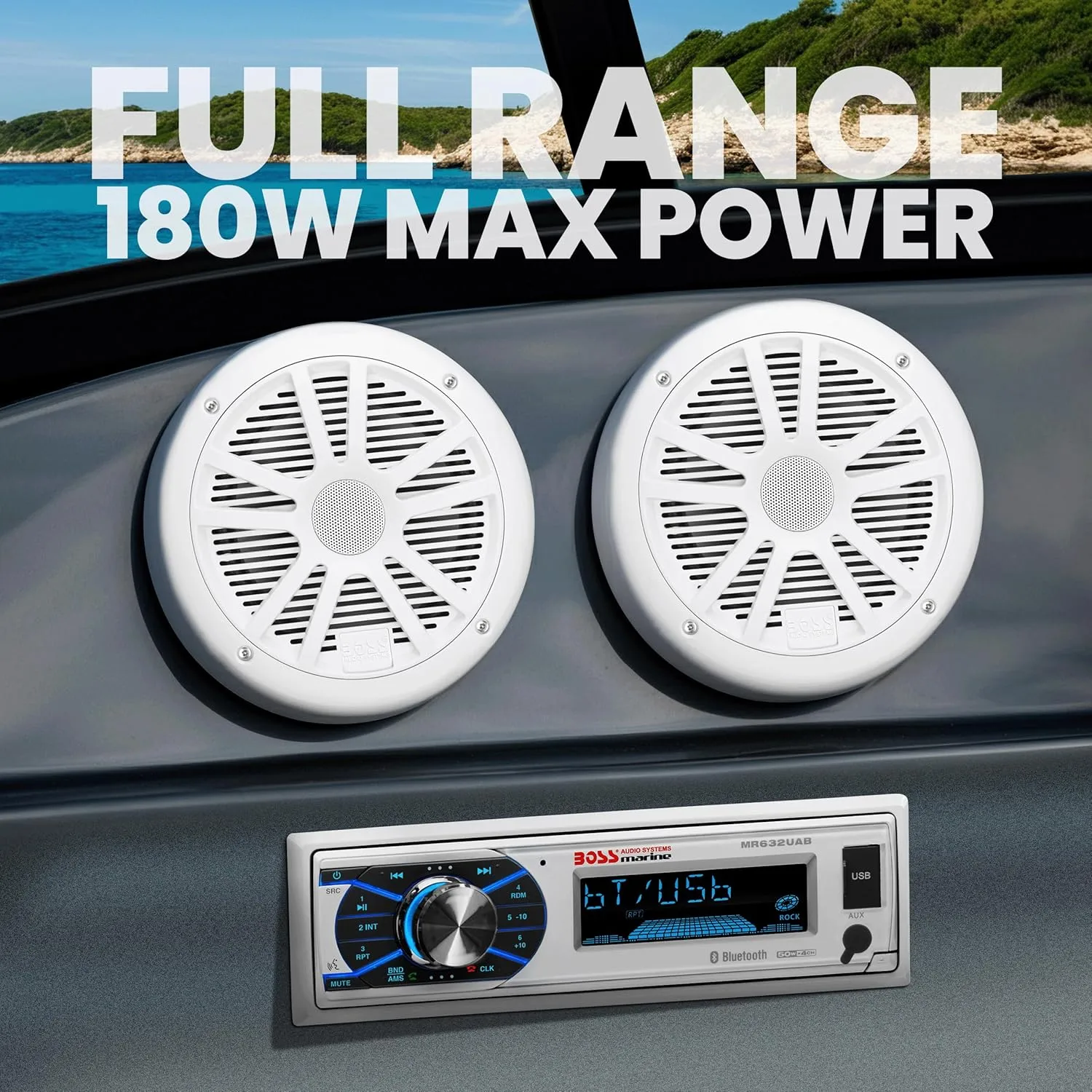 BOSS Audio Systems Marine Stereo & 6.5 Inch Speaker Kit