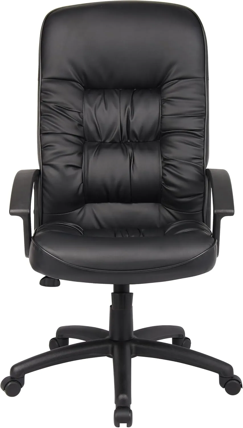 Boss Office Products High Back LeatherPlus Chair in Black