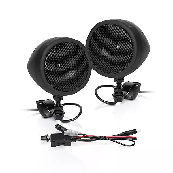 BOSS Audio Systems MCBK425BA 3 Inch Motorcycle Speakers – Built-in Bluetooth Amplifier, Weatherproof, Volume Control