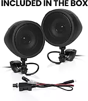 BOSS Audio Systems MCBK425BA 3 Inch Motorcycle Speakers – Built-in Bluetooth Amplifier, Weatherproof, Volume Control