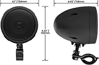 BOSS Audio Systems MCBK425BA 3 Inch Motorcycle Speakers – Built-in Bluetooth Amplifier, Weatherproof, Volume Control