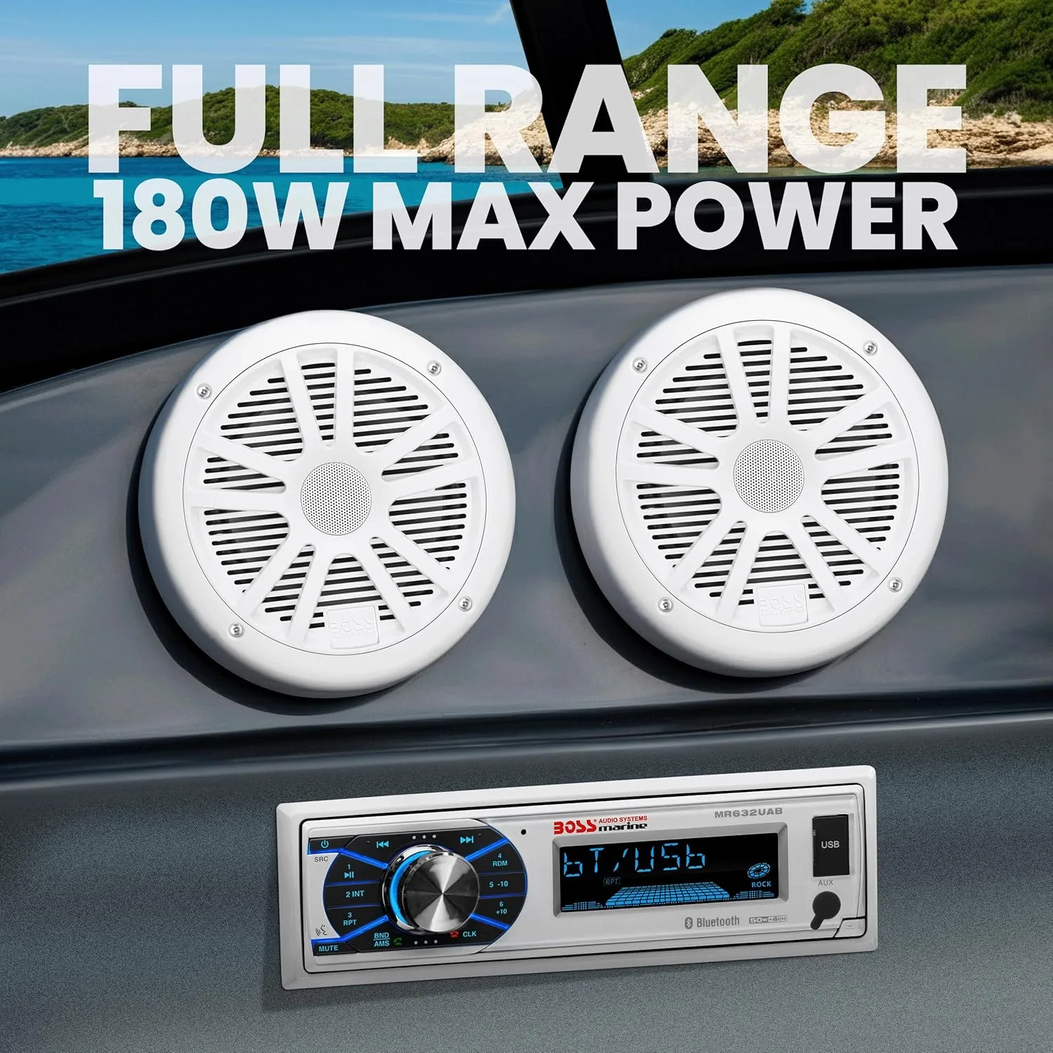 BOSS Audio Systems Marine Stereo & 6.5 Inch Speaker Kit