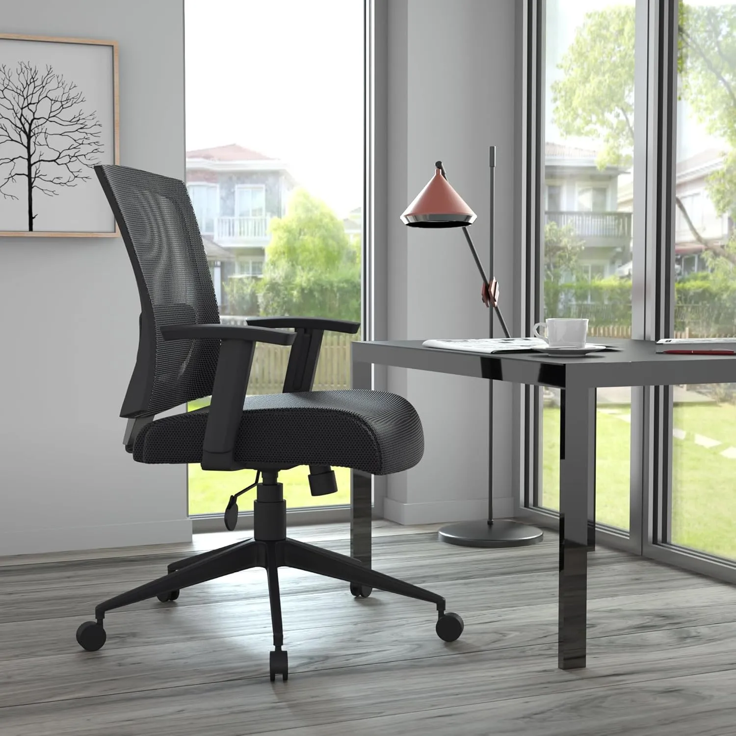 Boss Office Products Mesh-Back Task Chair, Black