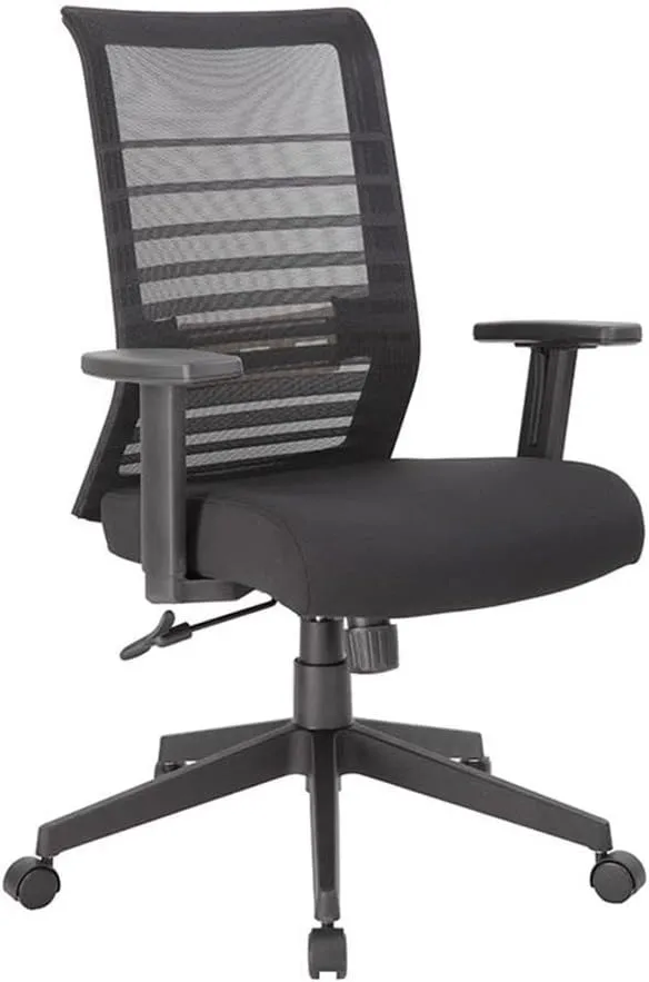 Boss Office Products Mesh Task Chair With T-Arms, Black