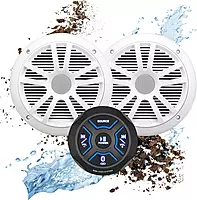 BOSS Audio Systems MG150W.6 Marine Boat Stereo Sound System Speaker Package - Built-in 2 Cannel Amplifier Head Unit