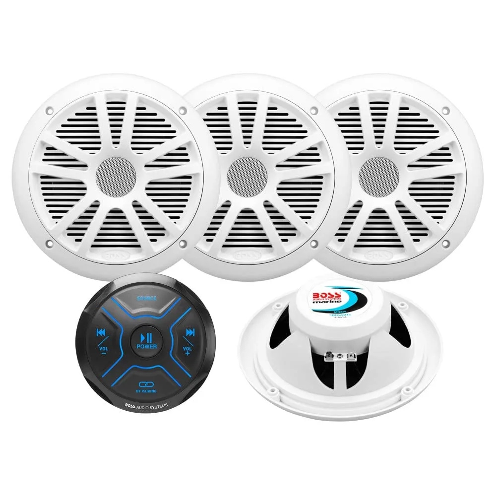 BOSS Audio Systems Marine Gauge Receiver - Weatherproof Bluetooth Digital Media Receiver