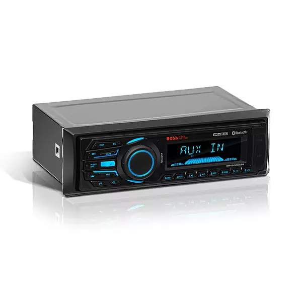 BOSS Audio Systems MR1308UABK Marine Boat Stereo – Single Din, Bluetooth, No CD DVD Player, AM/FM Radio Receiver, Aux-in
