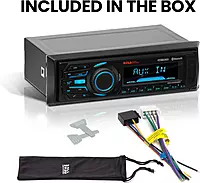 BOSS Audio Systems MR1308UABK Marine Boat Stereo – Single Din, Bluetooth, No CD DVD Player, AM/FM Radio Receiver, Aux-in