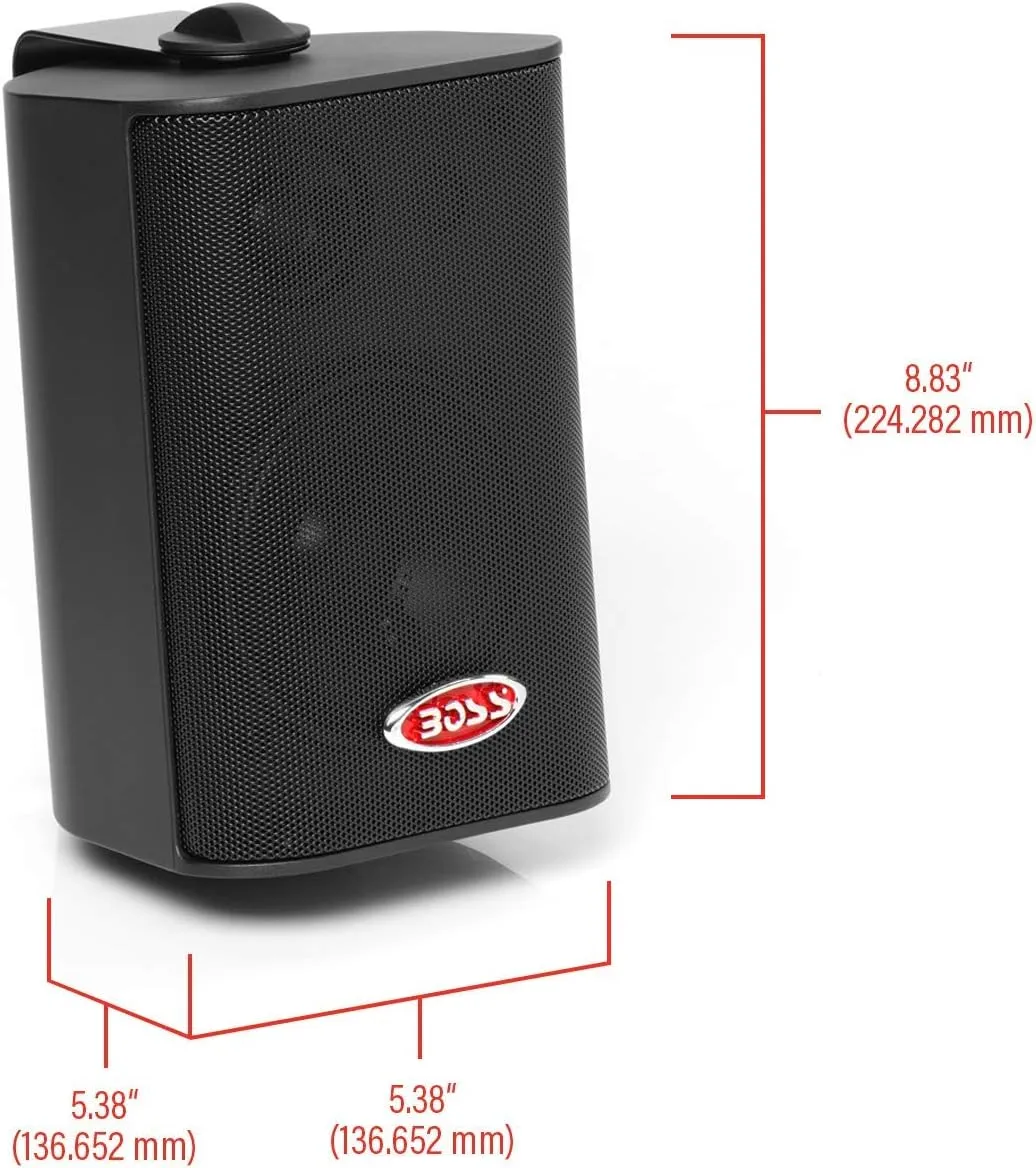 BOSS Audio Systems MR4.3 4-Inch 3-Way Marine Enclosed Speakers (Pair)