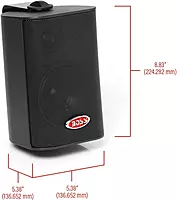 BOSS Audio Systems MR4.3 4-Inch 3-Way Marine Enclosed Speakers (Pair)