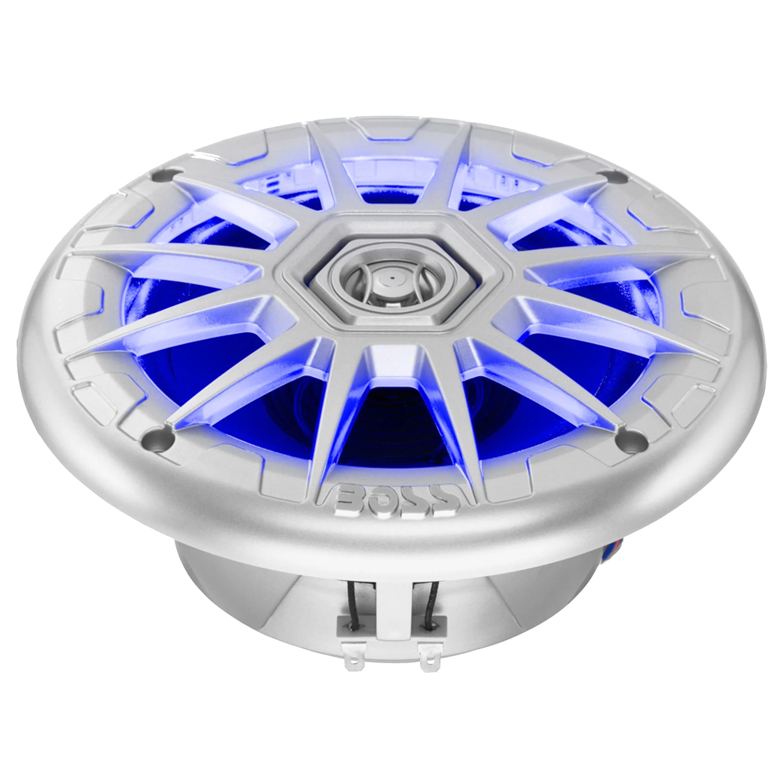 BOSS Audio Systems MRGB65 6.5 Inch Marine Boat Stereo Speakers - Coaxial, 2 Way, Full Range, Multi-Color Illumination