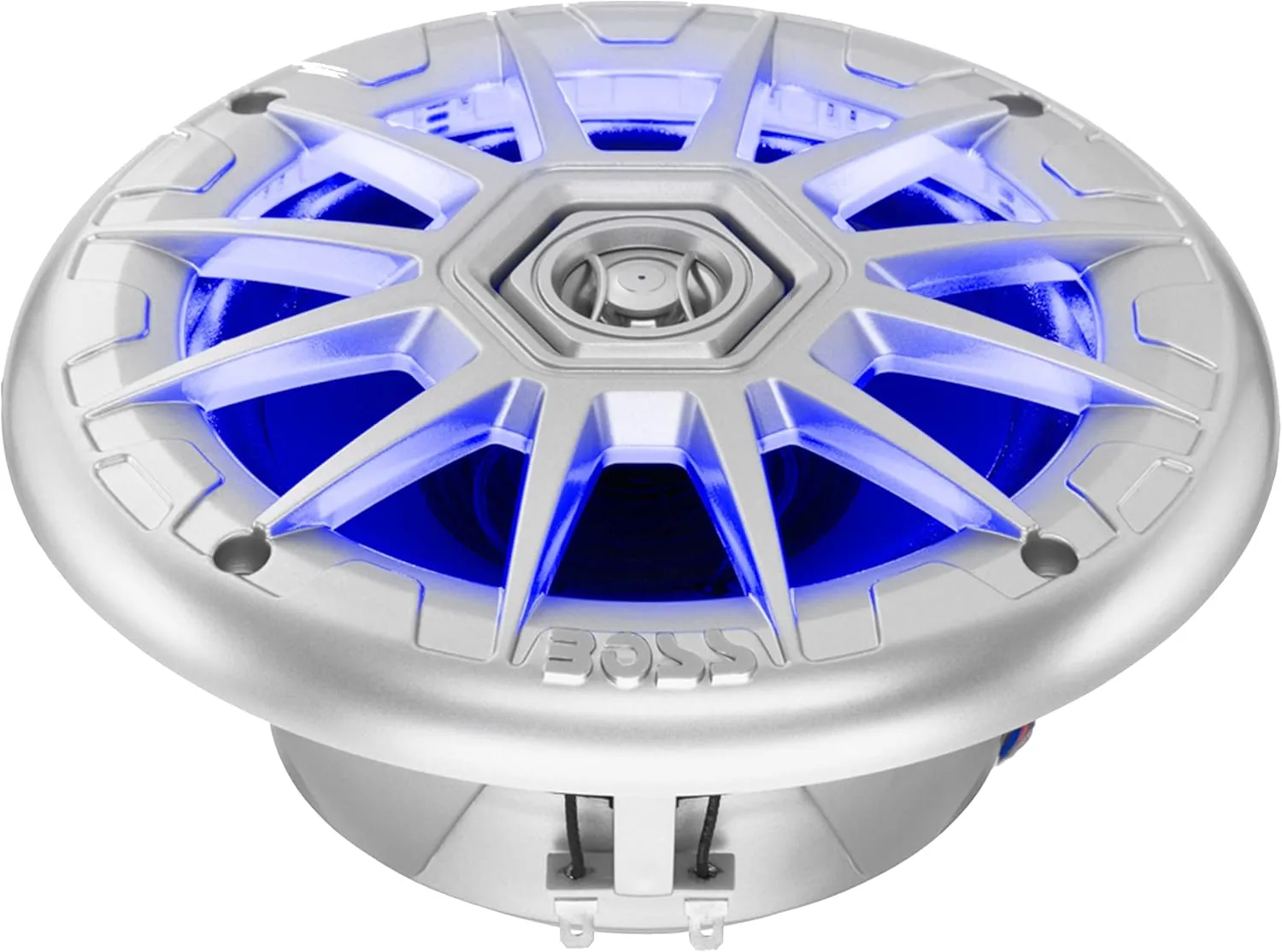 BOSS Audio Systems MRGB65 6.5 Inch Marine Boat Stereo Speakers - Coaxial, 2 Way, Full Range, Multi-Color Illumination