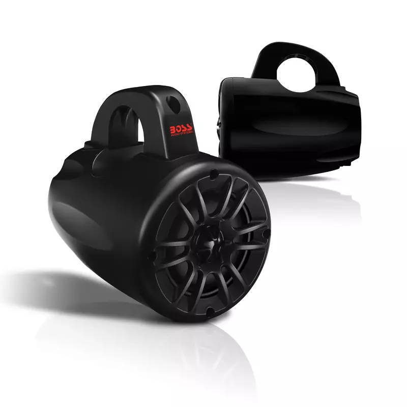 BOSS Audio Systems MRWT40 ATV UTV Marine Weatherproof Waketower System - 4 Inch Stereo Speakers, Full Range, 2 Way, Tweeters