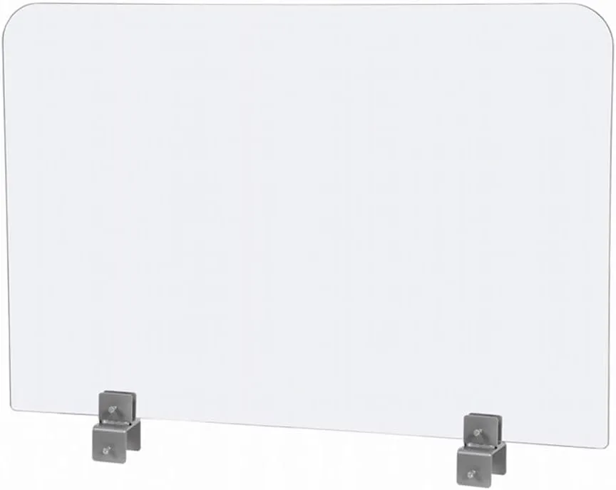 Boss Office Products Plexiglas Panel Cubical Clamps, 5-5/8in x 2-1/4in, Set Of 2 Clamps