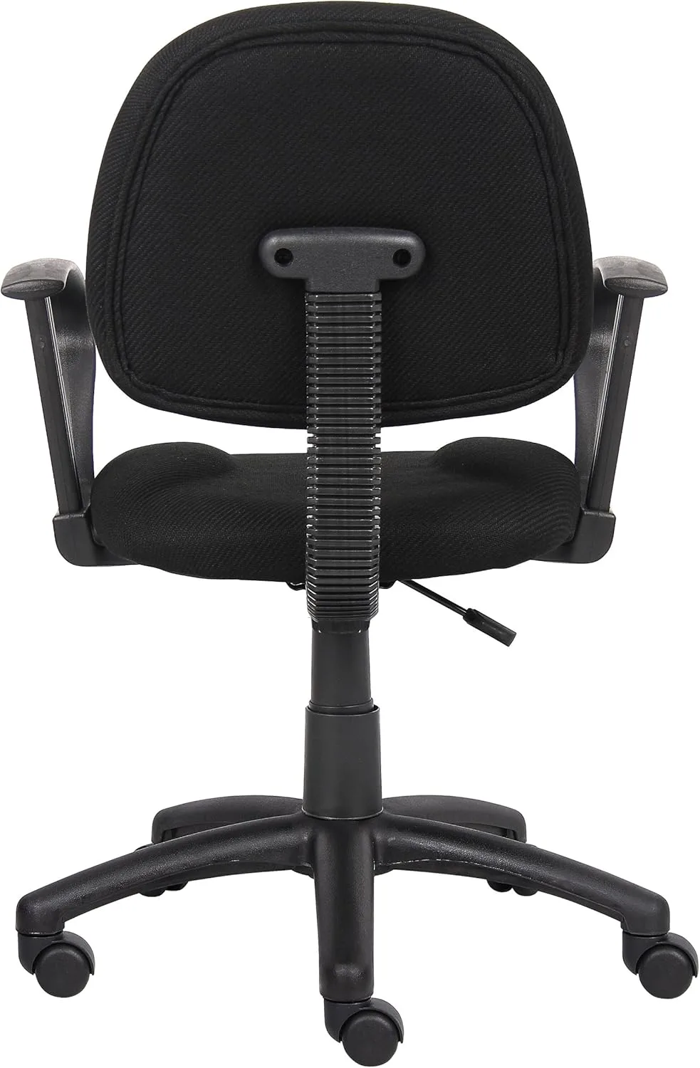 Boss Office Products Perfect Posture Delux Fabric Task Chair with Loop Arms in Black