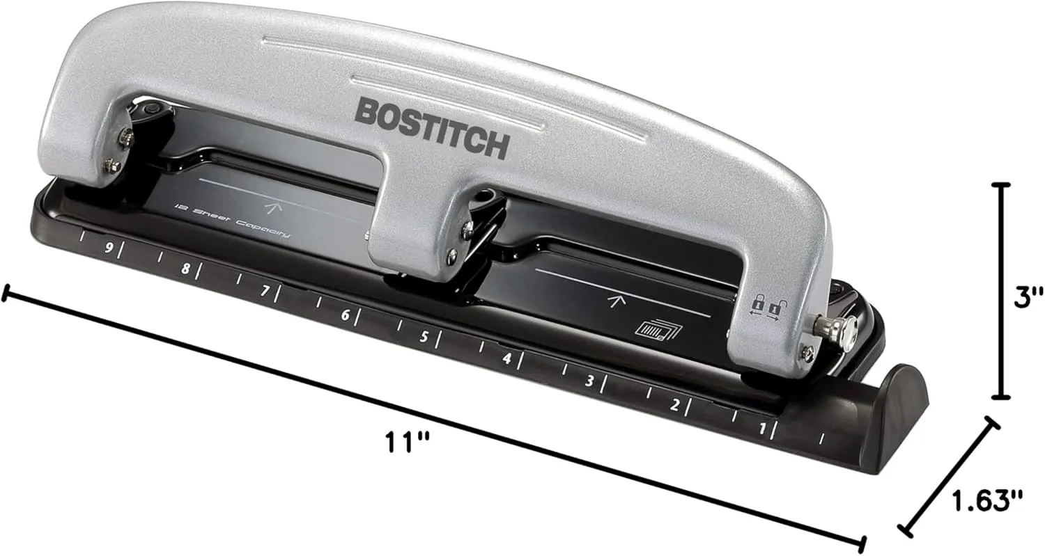 Bostitch EZ Squeeze Three-Hole Punch