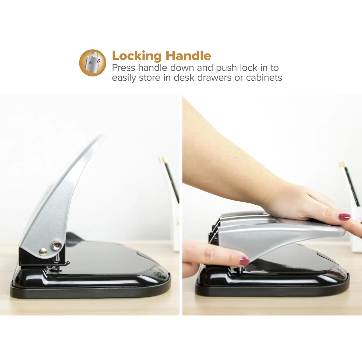Bostitch EZ Squeeze Three-Hole Punch