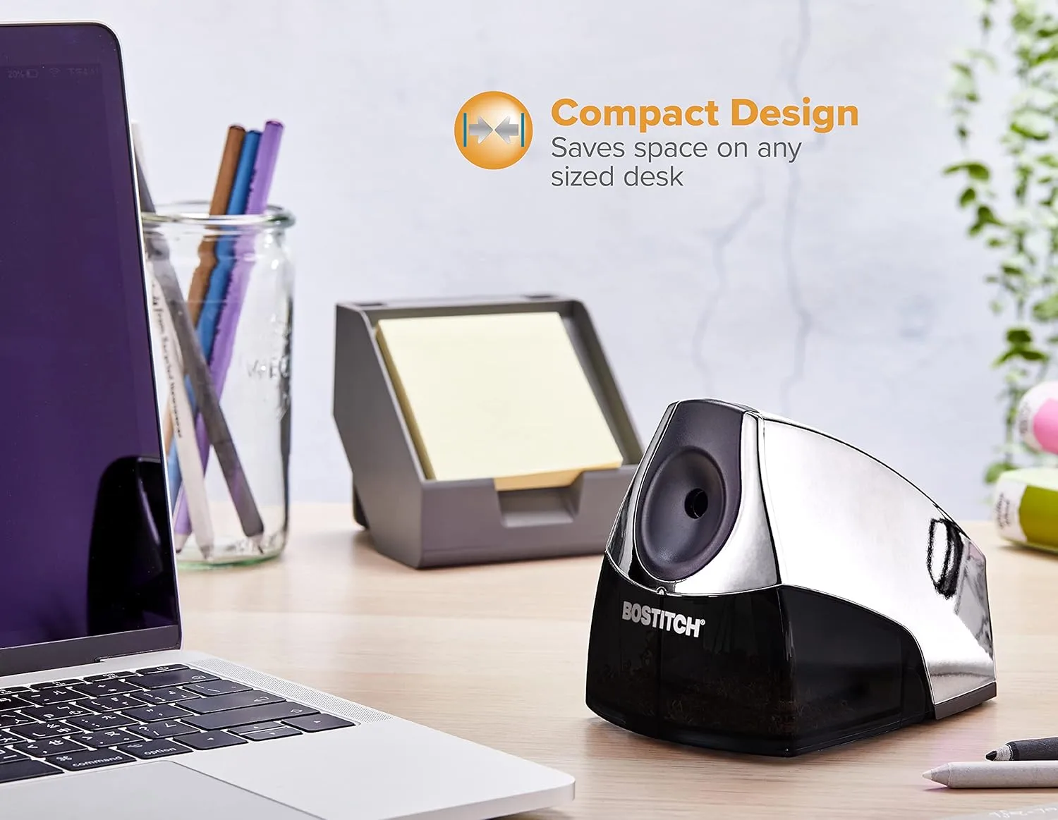 Bostitch Office Personal Electric Pencil Sharpener with HHC Cutter Technology