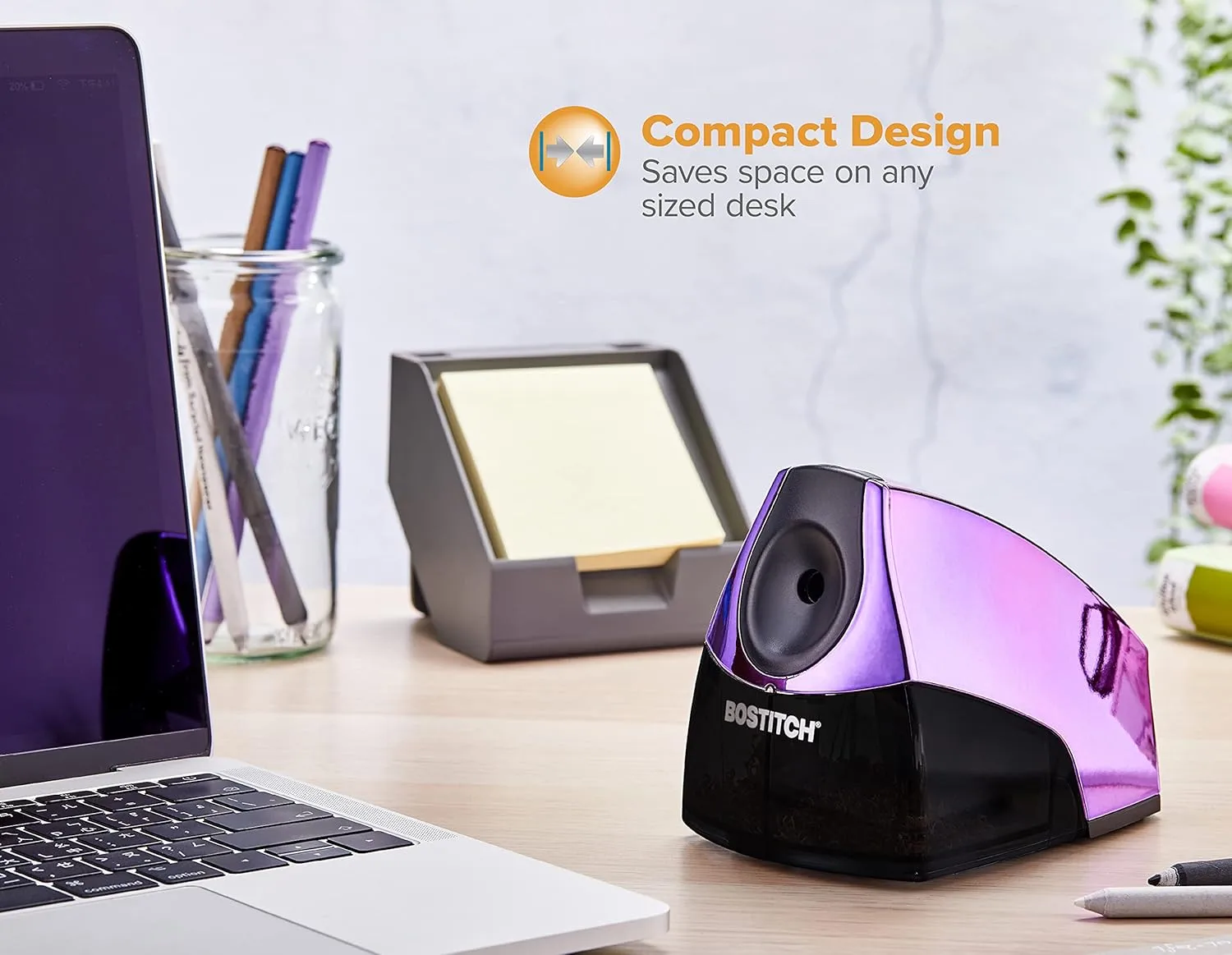 Bostitch Office Personal Electric Pencil Sharpener with HHC Cutter Technology