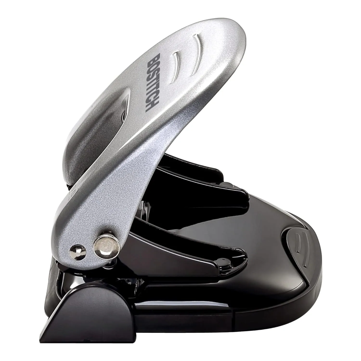 Bostitch Office EZ Squeeze Reduced Effort 2-Hole Punch, 20 Sheets, Locking Handle, Silver (2310)