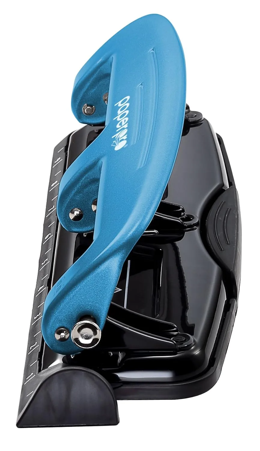 Bostitch EZ Squeeze Three-Hole Punch, 12-Sheet Capacity