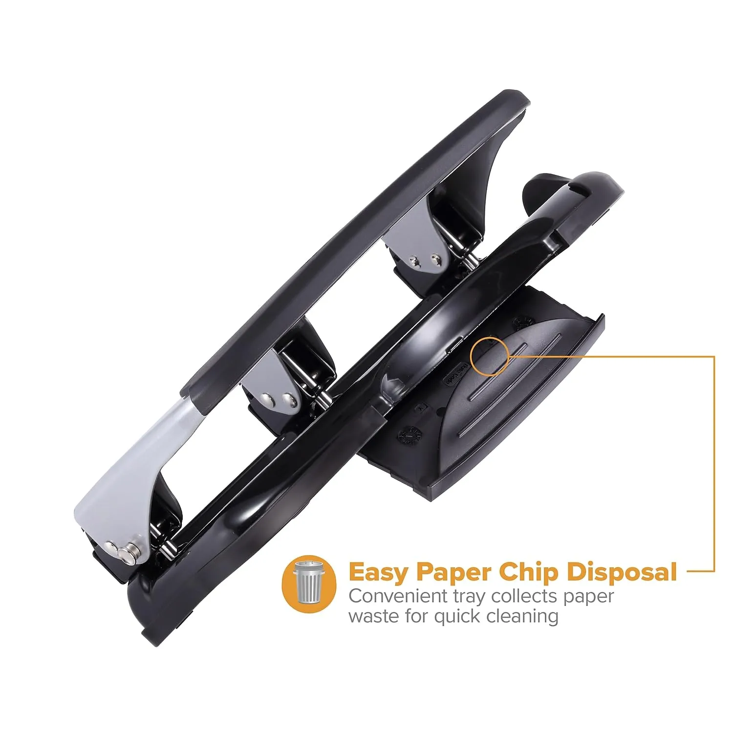 Bostitch EZ Squeeze Heavy Duty 3-Hole Punch, 40-Sheet, Silver/Black