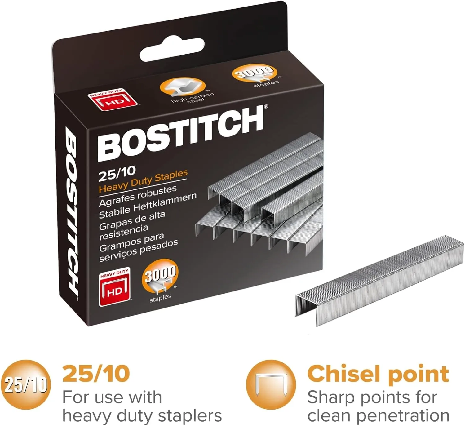 Bostitch Heavy-Duty Chisel Point Staples