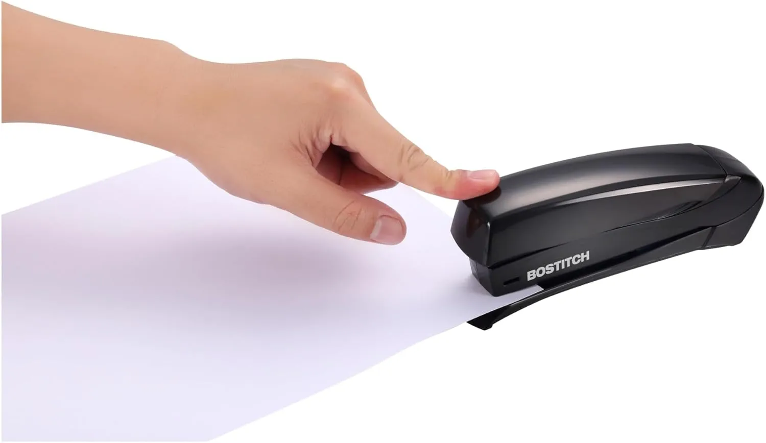 Bostitch Inspire Spring-Powered Desktop Stapler, 20-Sheet Capacity, Black