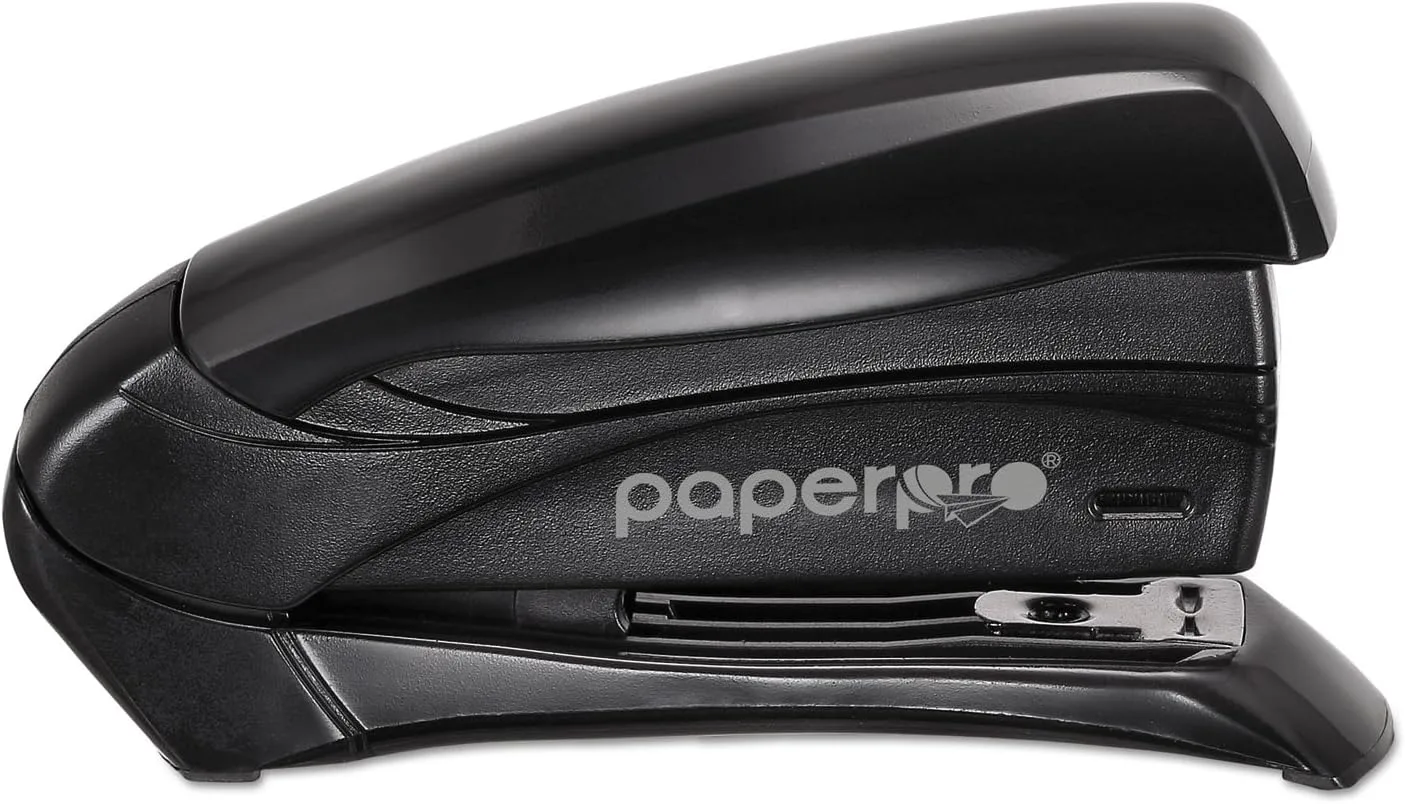 Bostitch Inspire Spring-Powered Compact Stapler, 15 Sheet, Black