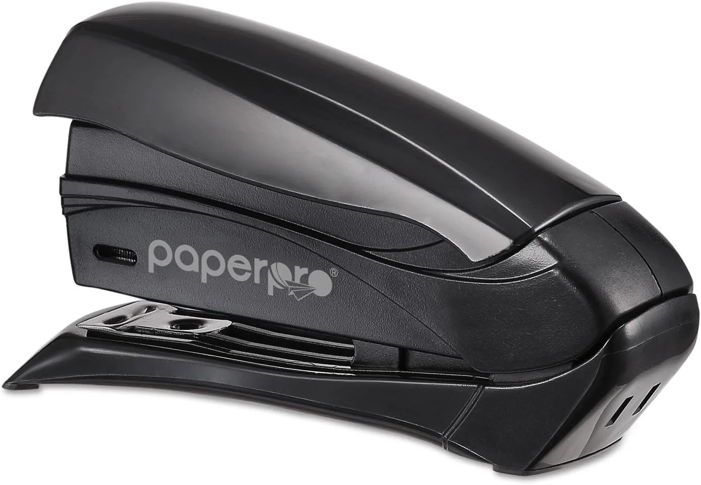 Bostitch Inspire Spring-Powered Compact Stapler, 15 Sheet, Black