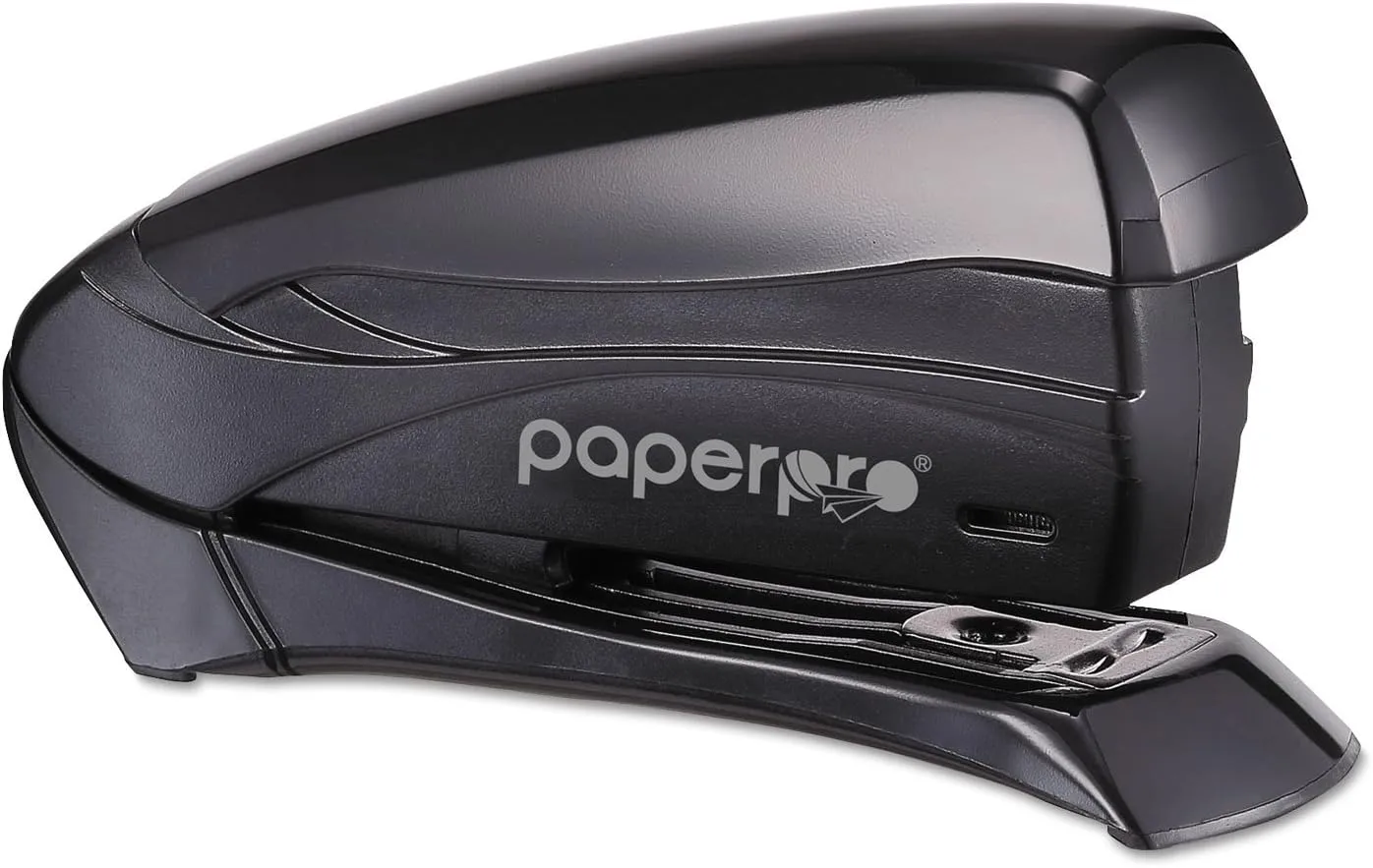 Bostitch Inspire Spring-Powered Compact Stapler, 15 Sheet, Black