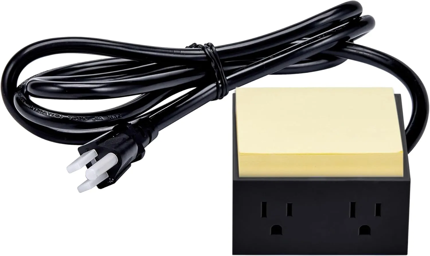 Bostitch Office Konnect Power Hub, Two Outlets Charging Station for Desktop, Shallow Tray Top, Black