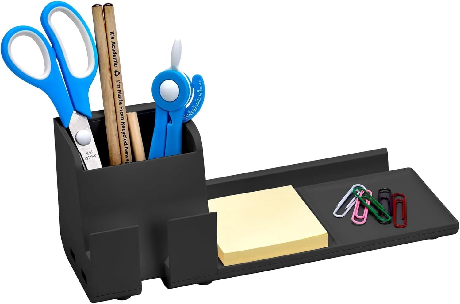 Bostitch Office Konnect Charging Station Desk Organizer Base, USB Phone Stand Compatible with Cell Phones & Tablets, Black