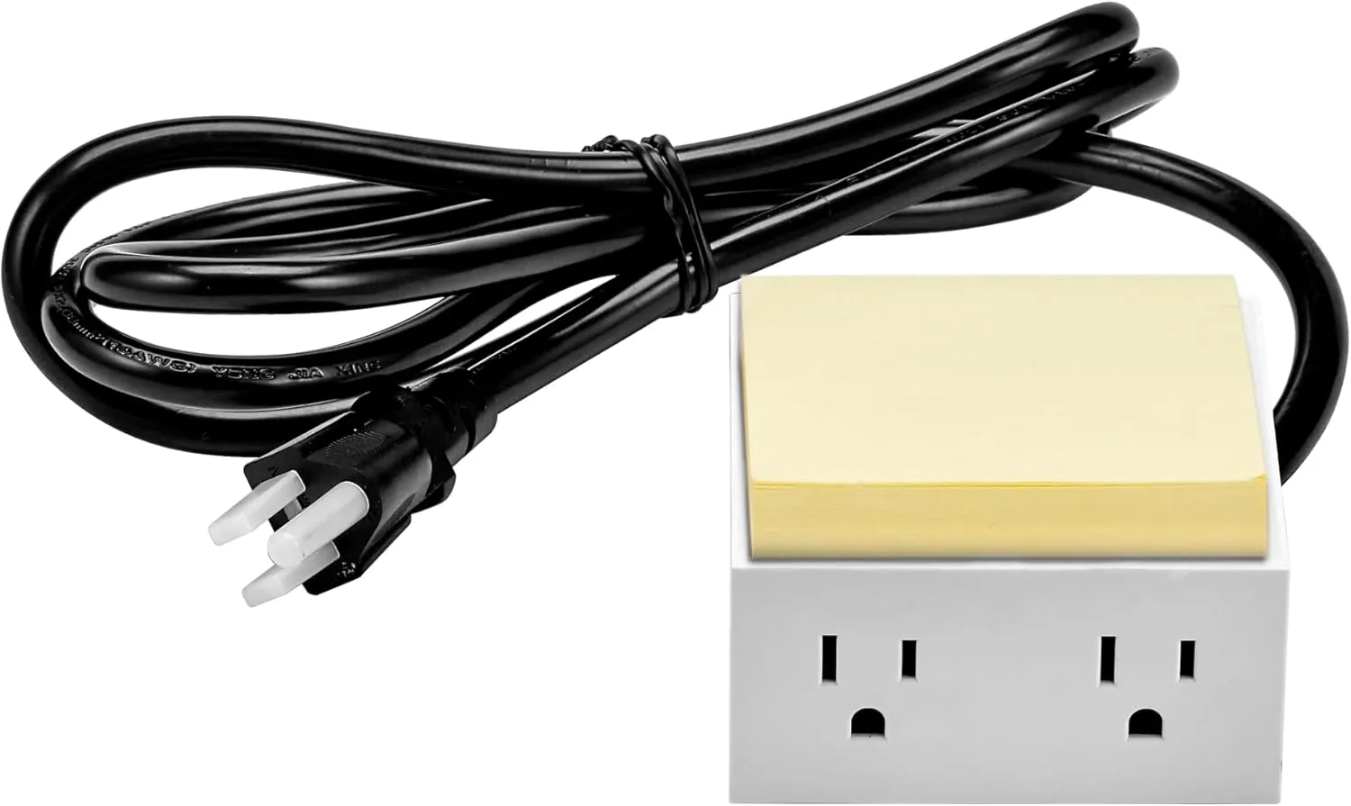 Bostitch Office Konnect Power Hub, Two Outlets Charging Station for Desktop, Shallow Tray Top, White