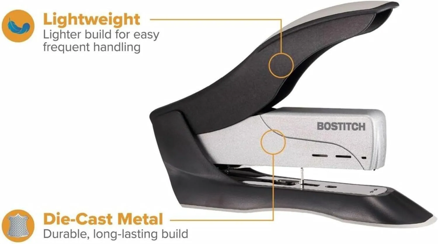 Bostitch Office inHANCE+100 Heavy Duty Stapler - Two Fingers, No Effort