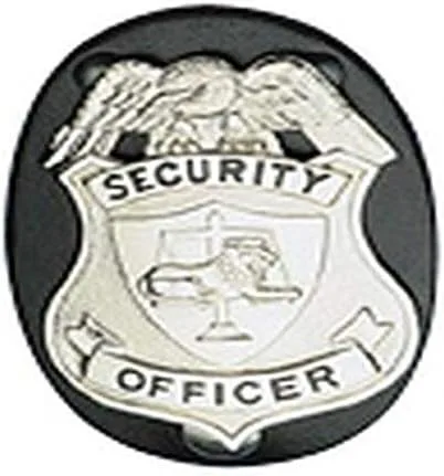 Boston Leather 5840 Oval Clip-On Badge Holder for Shield Shaped Badges