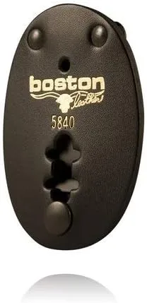 Boston Leather 5840 Oval Clip-On Badge Holder for Shield Shaped Badges