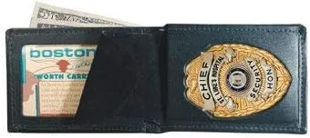 BOSTON LEATHER Billfold Badge Wallet