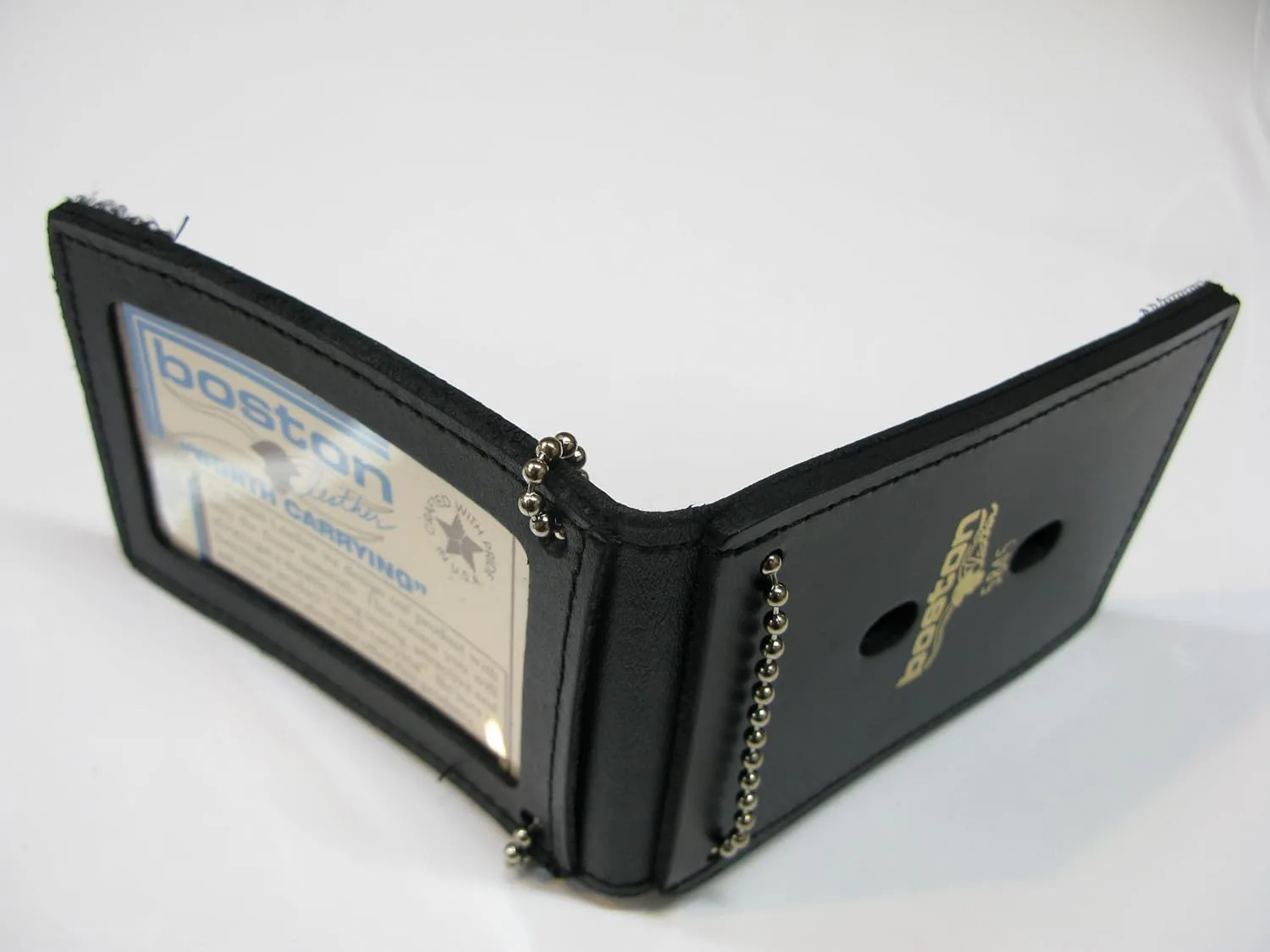 Boston Leather Neck, Pocket, Belt ID and Badge Holder - 5845NPB-1