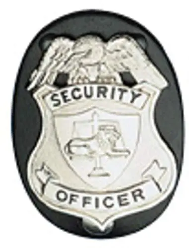 Boston Leather 5840 Oval Clip-On Badge Holder for Shield Shaped Badges
