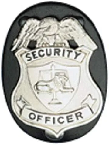 Boston Leather 5840 Oval Clip-On Badge Holder for Shield Shaped Badges
