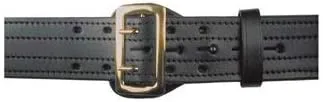 BOSTON LEATHER Sam Browne Belt, Four-Row Stitched, 2 1/4" Wide