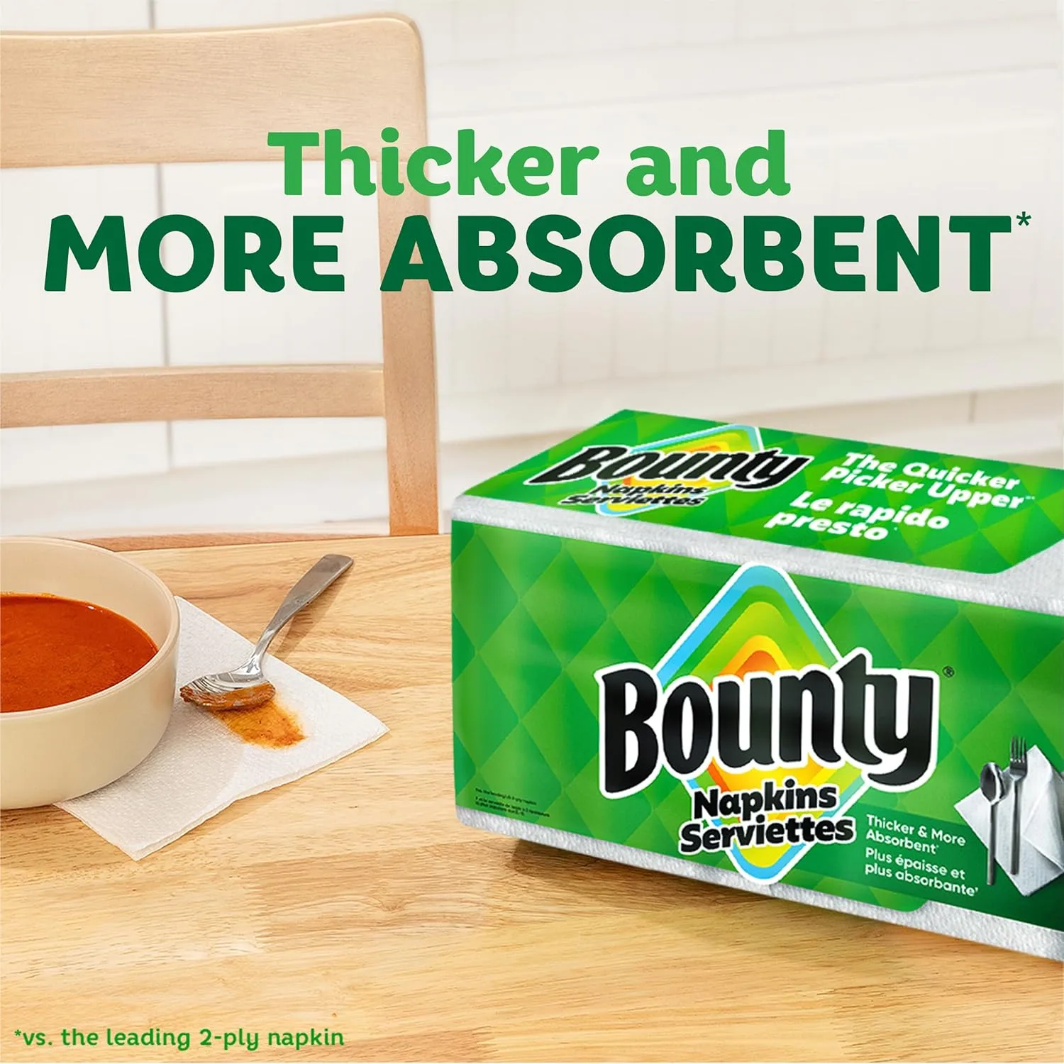 Bounty Quilted Napkins 1-Ply 12 1/10 x 12 White 200/Pack (96595PK)