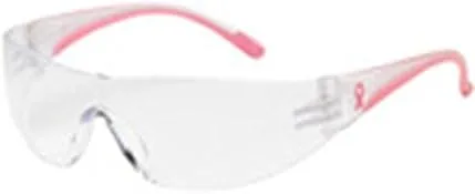 Bouton Eva 250-10-0900 Rimless Safety Glasses with Clear Clear Clear Lens/Pink Frame