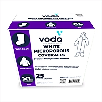 White Microporous Coveralls Voda