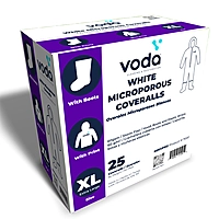 White Microporous Coveralls Voda