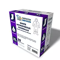 White Microporous Coveralls β ABC Construction Services