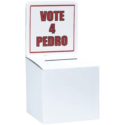 Ballot Box 10-inch x 10-inch x 9-inch White 10/Bundle (MBALLOT)