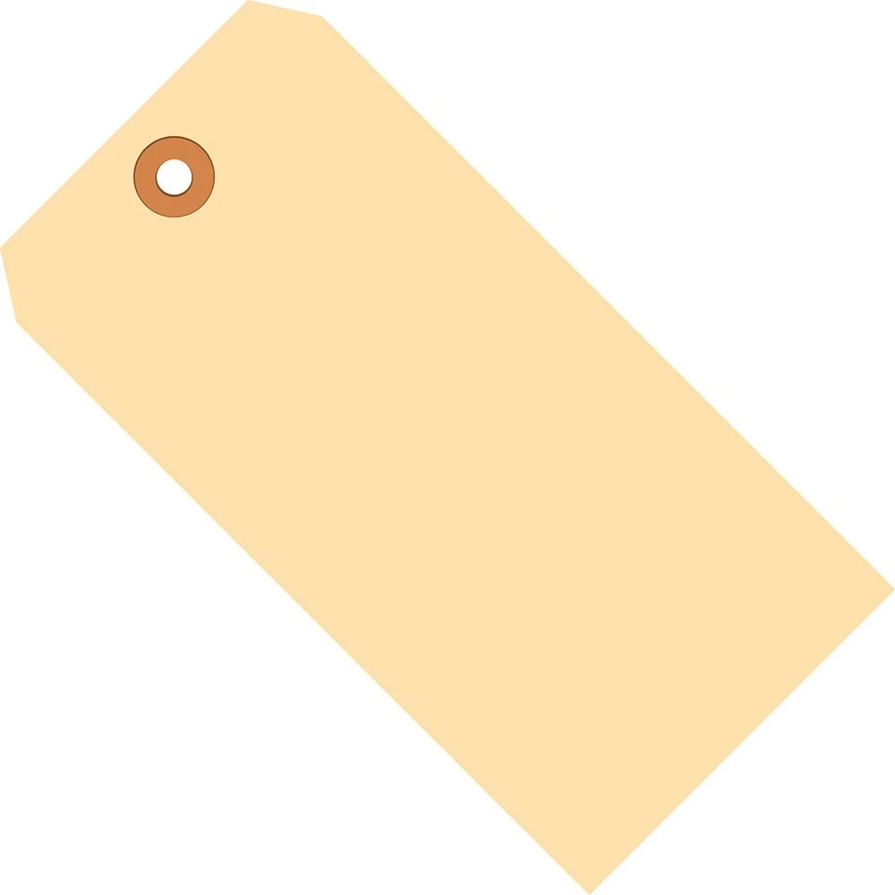 2 3/4 x 1 3/8" 10 Pt. Manila Shipping Tags