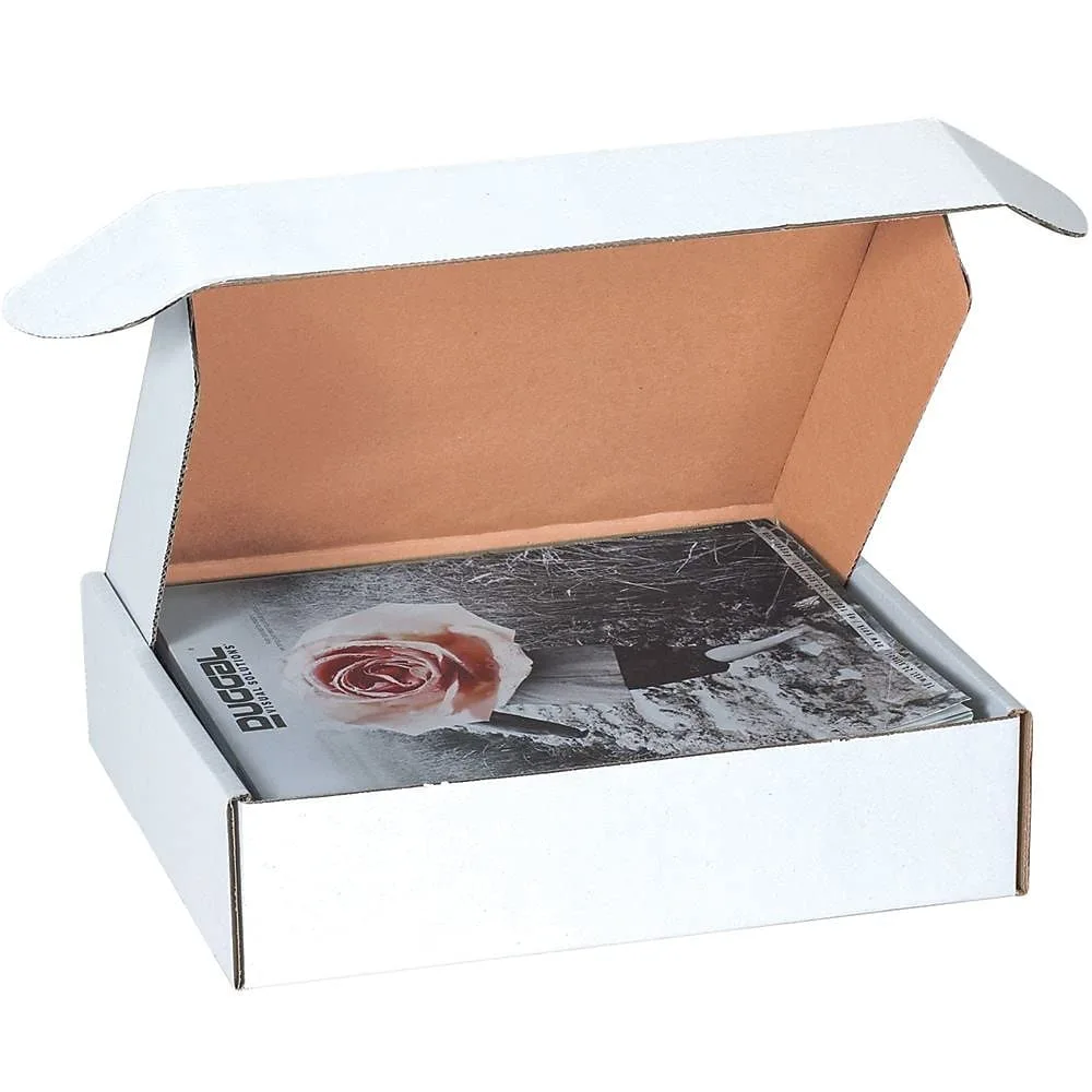 11 3/4 x 10 3/4 x 2 1/4" White Deluxe Literature Mailers